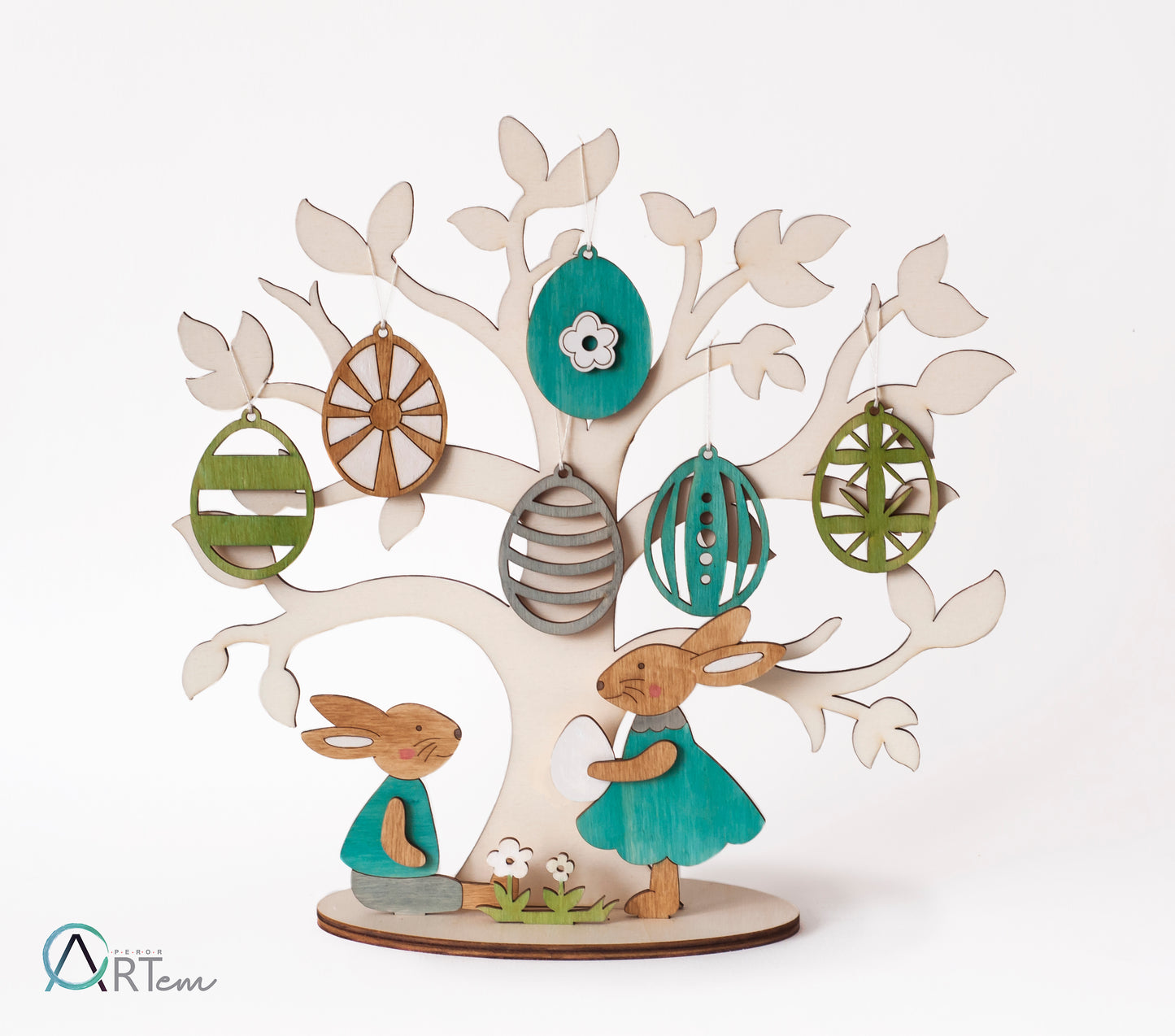 Húsvéti asztaldísz natúr színnel