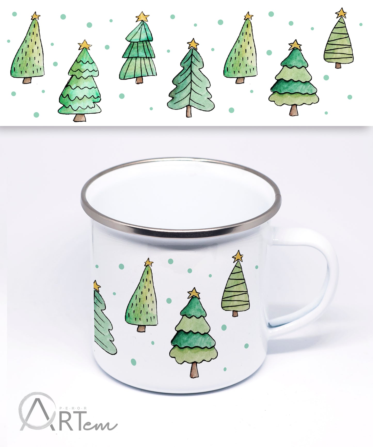 Karácsonyfás bögre