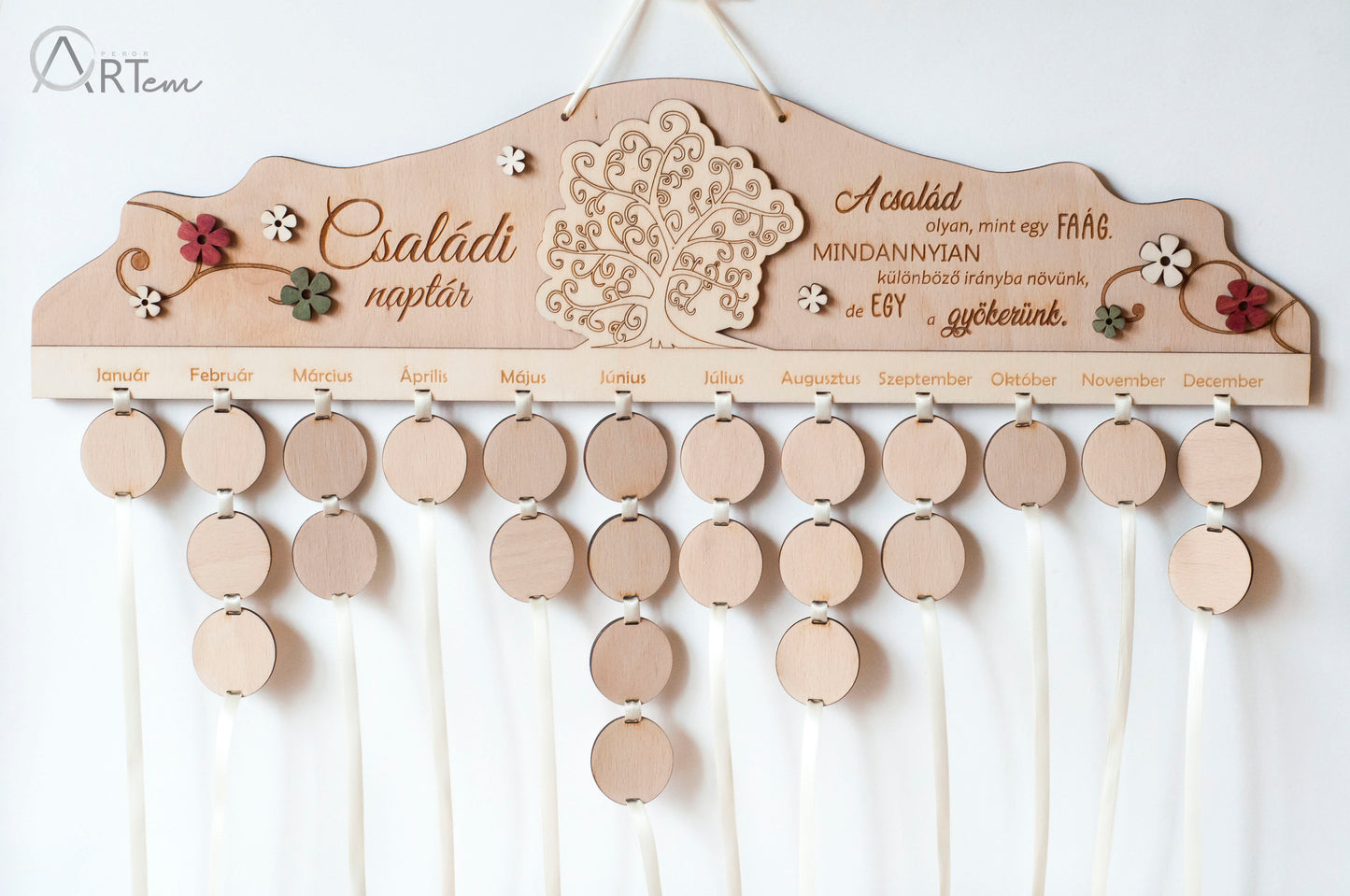 Fás családi naptár