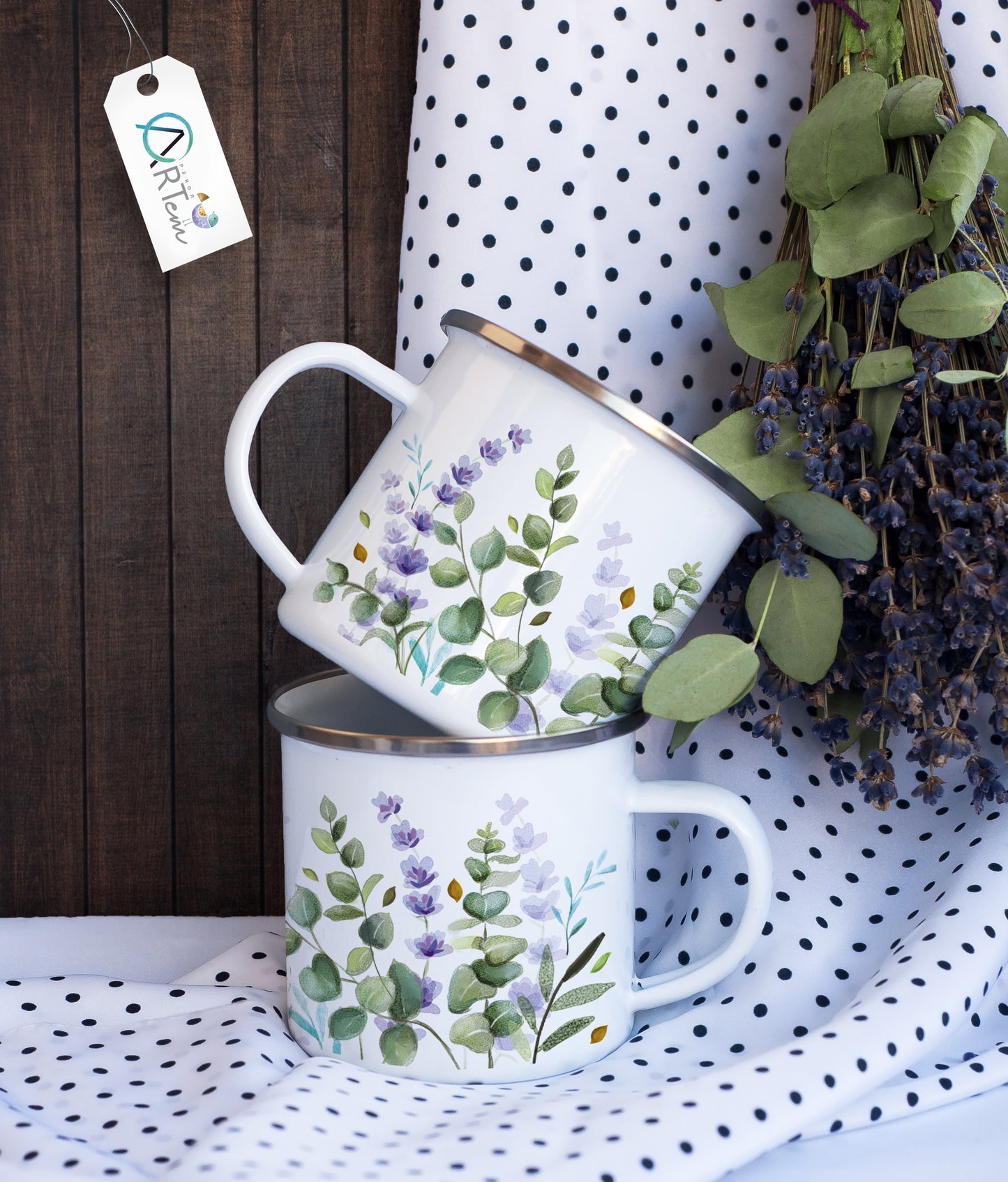 Levendulás és eukaliptuszos bögre