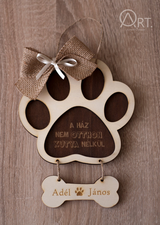 Kutyamancs ajtódísz