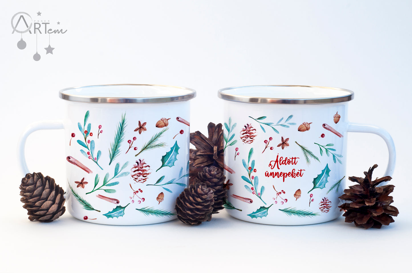 Áldott ünnepeket bögre