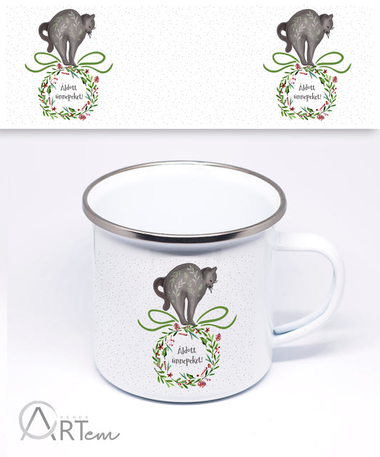 Cicás karácsonyi bögre