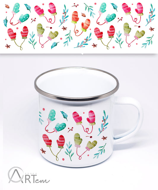 Bögre kesztyű mintával